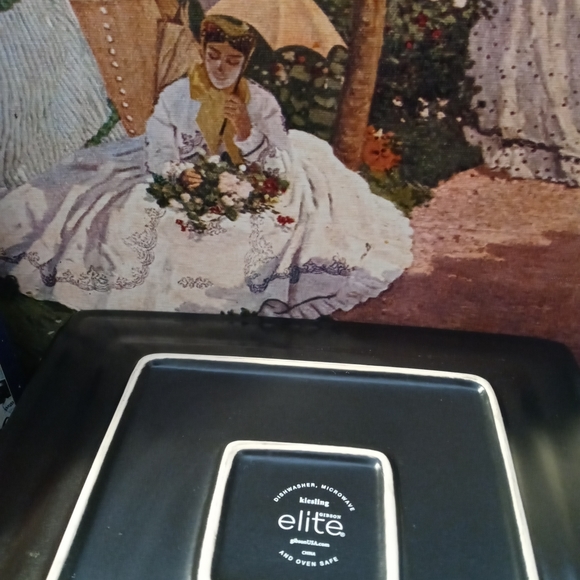 🎻Gibson "Kiesling" Square Dinner Plates🍱 Set Of 4 Vintage,Like 🆕,Nice Gift 🎁 - Picture 9 of 14